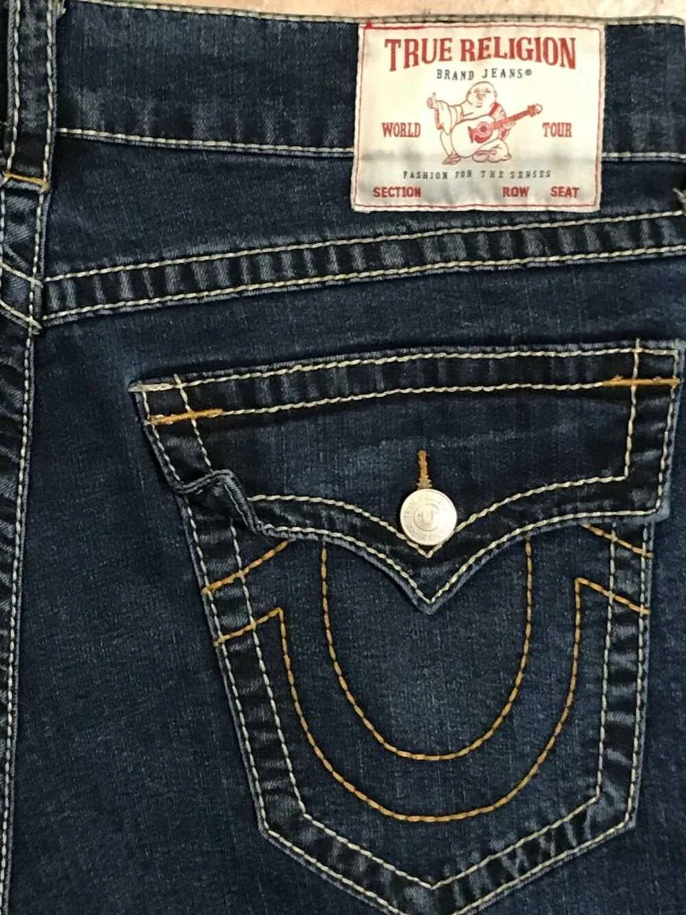 Men's True Religion Ricky Relaxed Straight Denim Shorts-Size 34